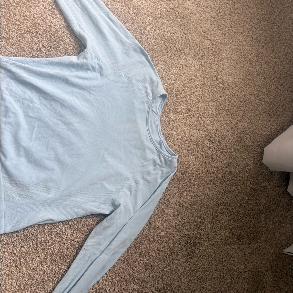 Athleta Kids Long Sleeve Tee - Light Blue